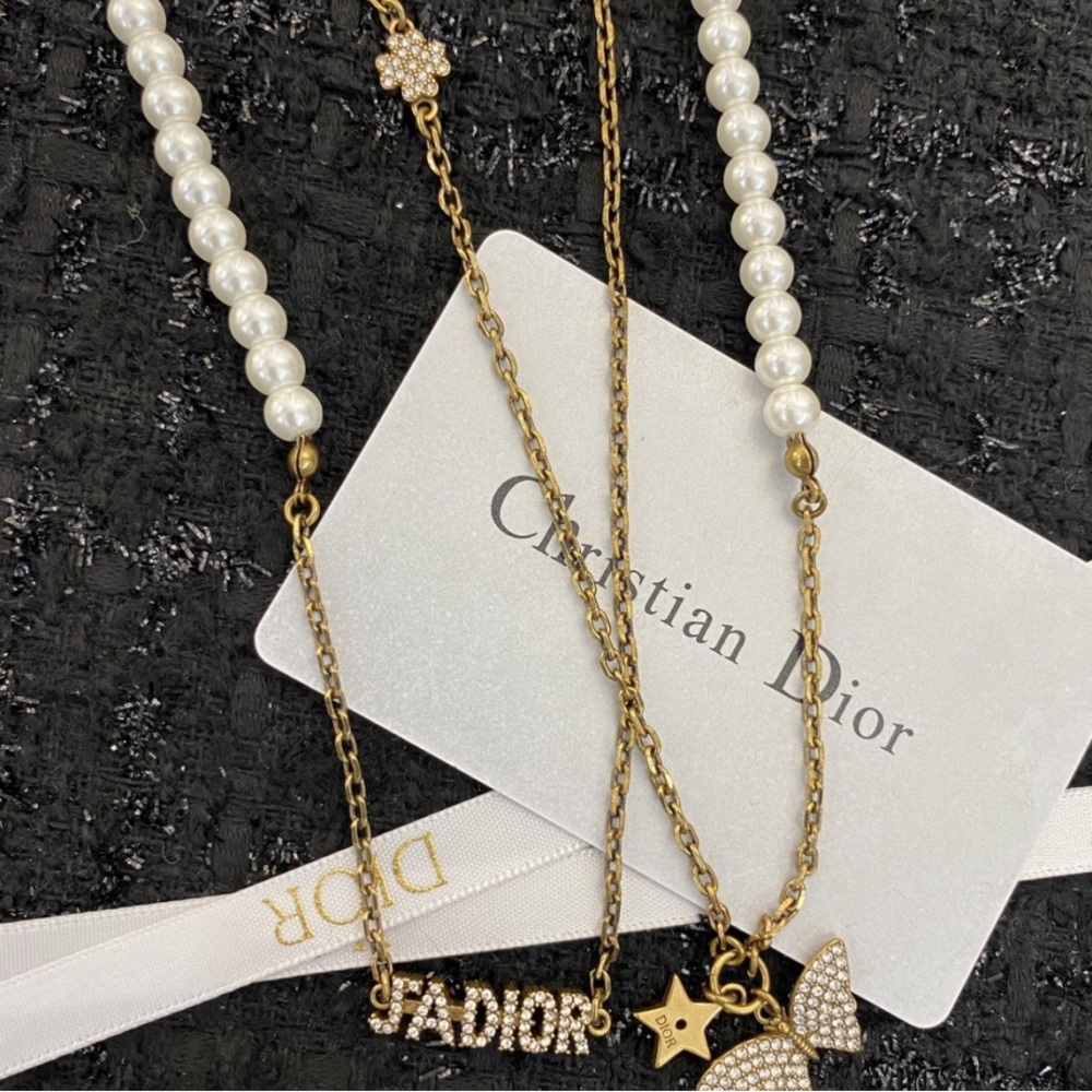 Dior necklace letter charm fashion expression - Picture 2 of 7